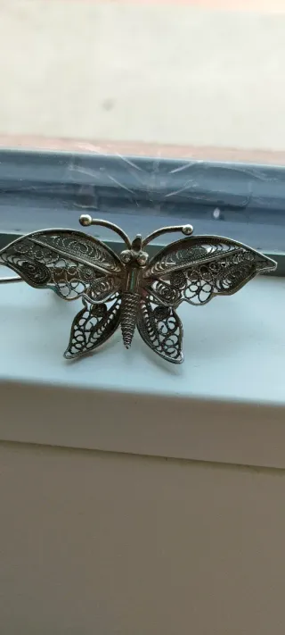 Spilla Farfalla Vintage Argento 800