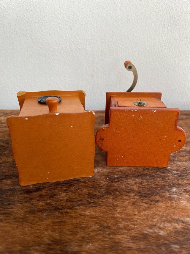 2 Macina Caffè Vintage Legno Metallo