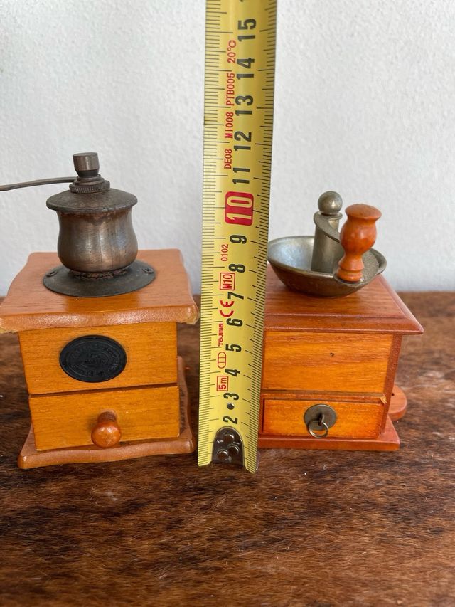2 Macina Caffè Vintage Legno Metallo