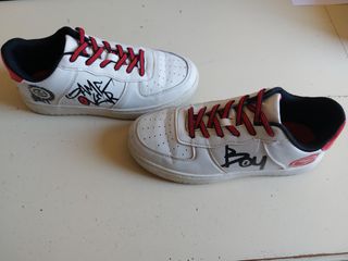 Scarpe da ginnastica bambino bianche rosse