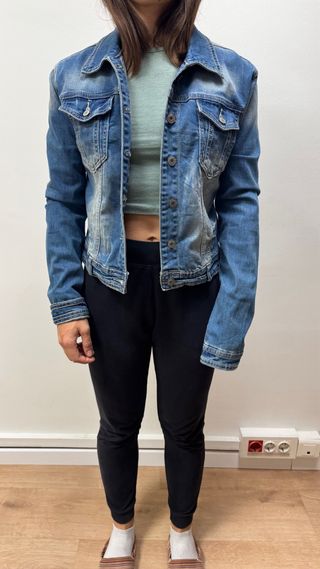 Cazadora tejana vaquera