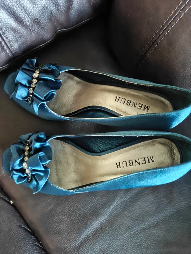 Conjunto Bolso y Zapatos Menbur Azul