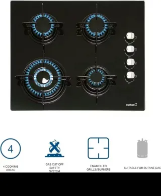 Placa de gas Cata cristal butano