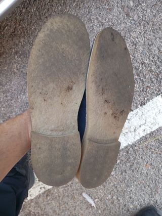 Zapatos tipo Chafamierda azul.