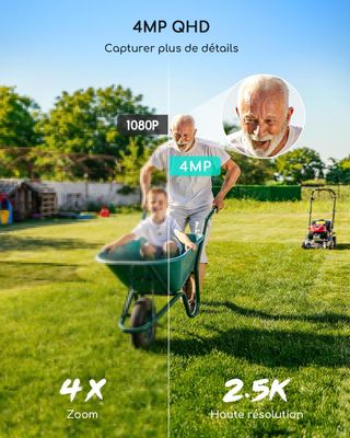 Cámara de seguridad inalámbrica COOAU de 4 MP