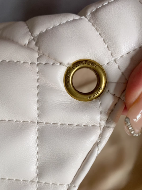 Bolso YSL Shopper Acolchado Blanco con Monedero