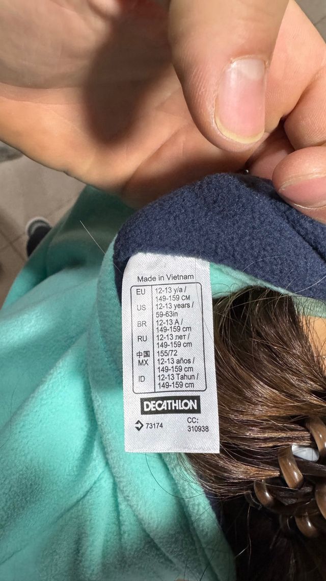 Forro polar Quechua Teal. 