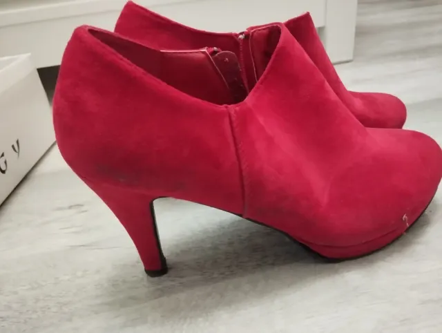 Botines tacón rojos T. 41