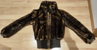 Chaqueta Bomber Piel Sintética Zara Talla S