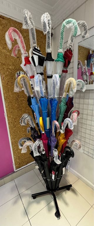Expositor Paraguas Metálico Giratorio
