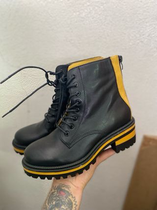 Stivali CafeNoir n.37 neri e gialli