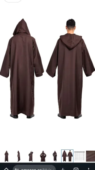 Capa con capucha marrón Halloween XXL Sin Usar