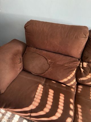 Sofá modular marrón de tela