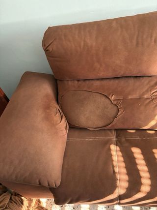 Sofá modular marrón de tela