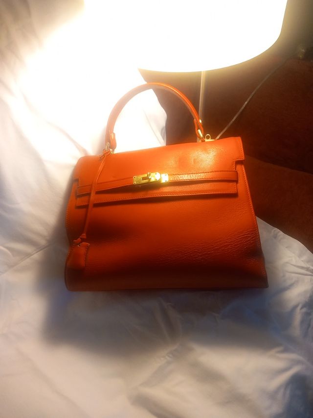 Bolso tipo Hermes Naranja Piel