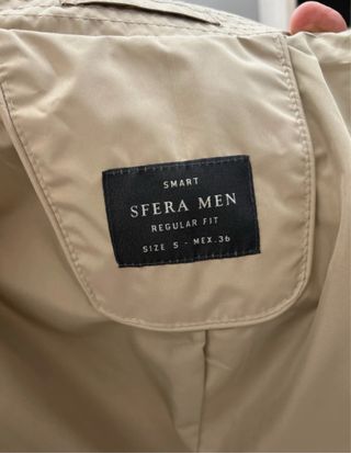 Gabardina hombre beige