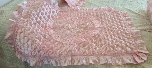 Trapuntino matrimoniale rosa