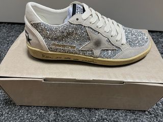 Scarpe Golden Goose Ball Star Beige/Argento
