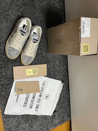 Scarpe Golden Goose Ball Star Beige/Argento