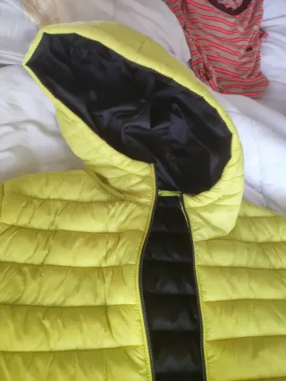 Piumino giallo fluo taglia L