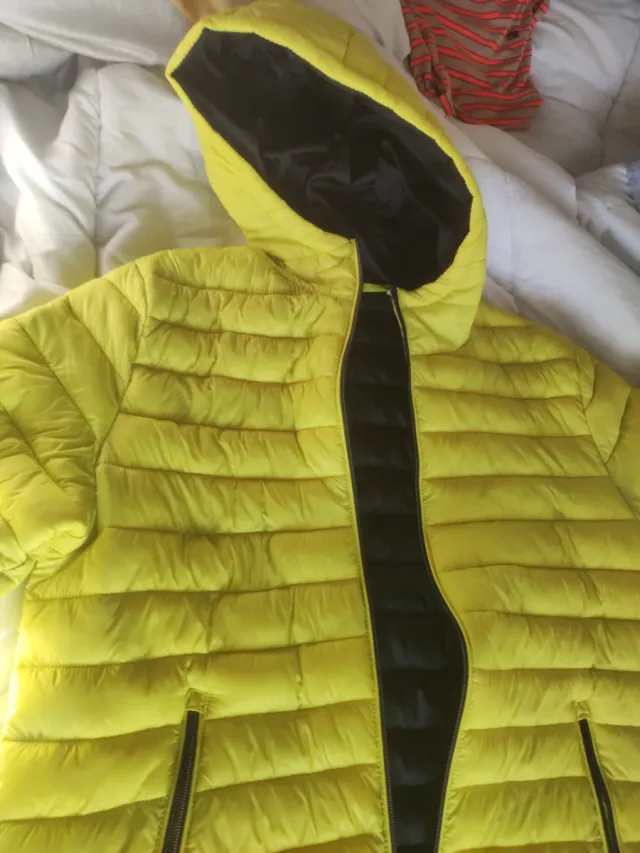 Piumino giallo fluo taglia L