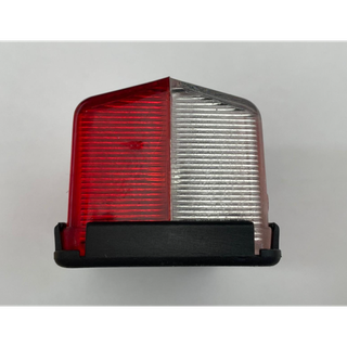 Piloto Galibo Rectangular Blanco Rojo Caravana