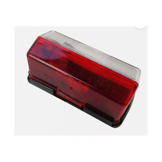 Piloto Galibo Rectangular Blanco Rojo Caravana