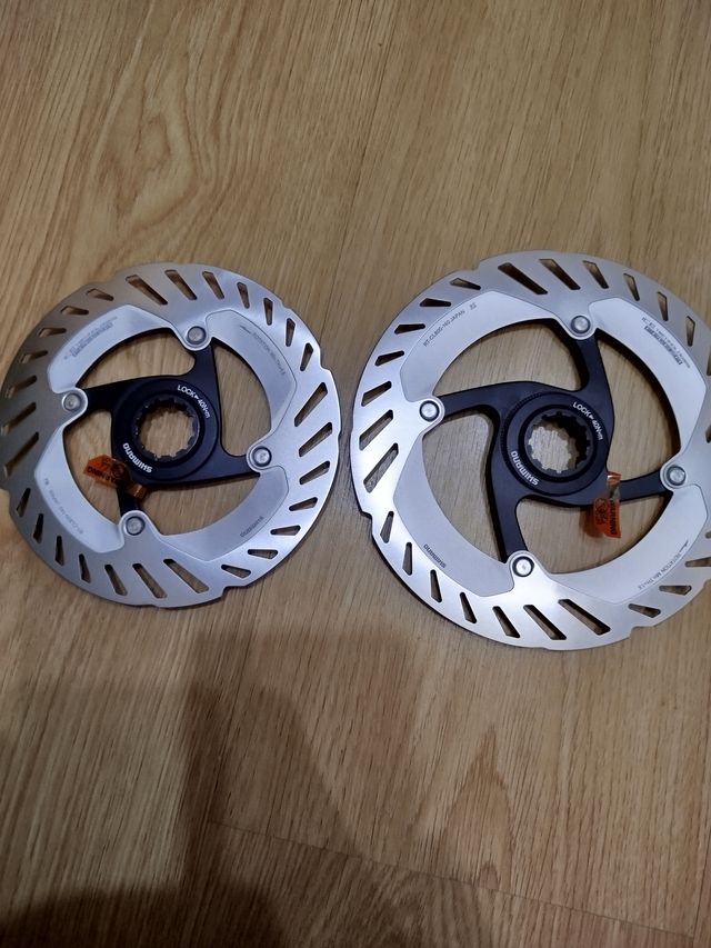 2 Discos Freno Shimano 140/160mm, X2 pares L05A 
