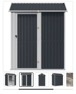 Cobertizo metálico gris