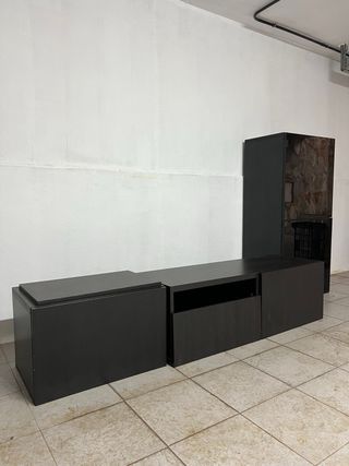 Mueble modular negro IKEA