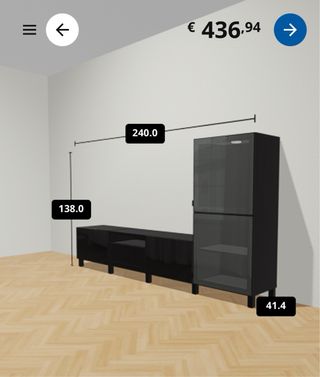 Mueble modular negro IKEA