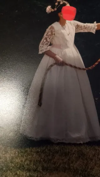 Vestido de Comunión Niña Talla 10 Blanco