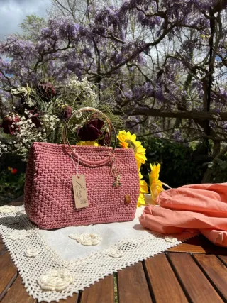 Bellissima Borsa Uncinetto Fatta a Mano