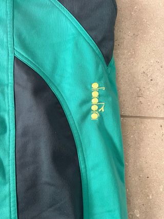 Tuta Diadora vintage verde e nera taglia 50