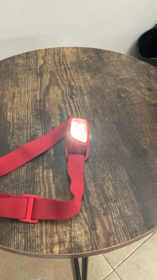 Linterna Frontal Recargable USB Roja