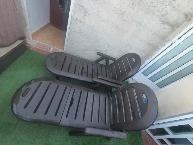 2 Tumbonas de Jardín Marrones