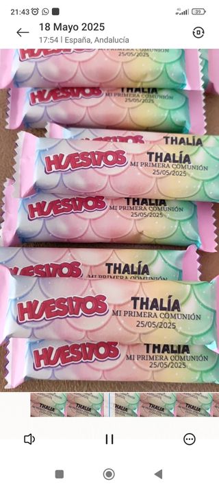 Golosinas y snacks personalizados