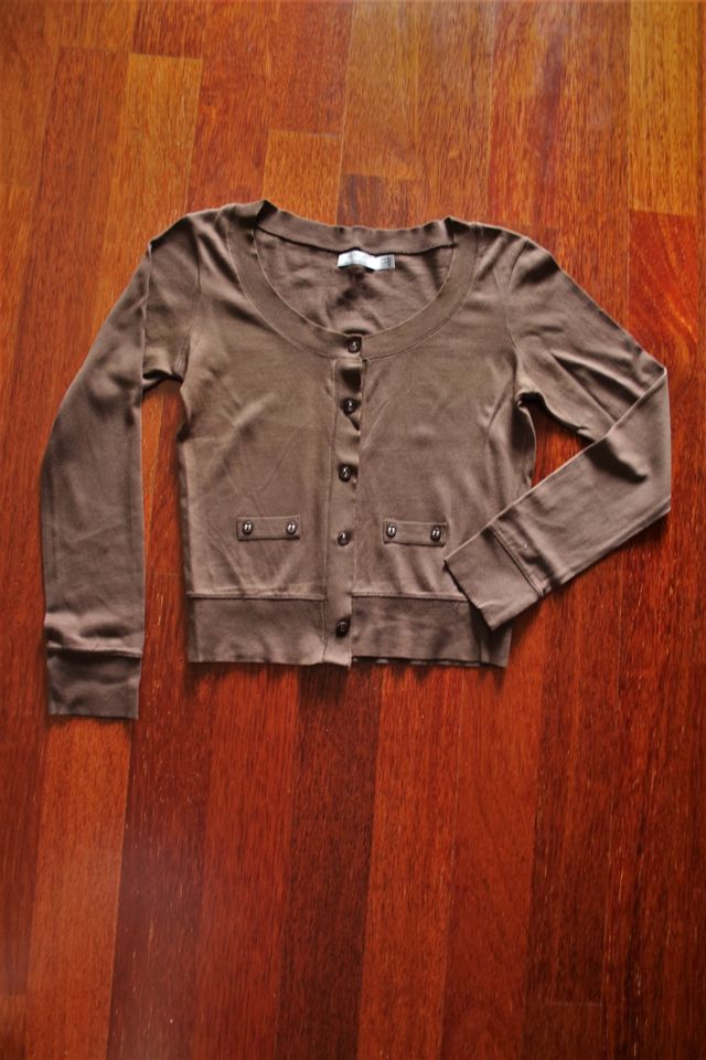 Chaqueta Zara Cardigan Marrón Talla L Mujer