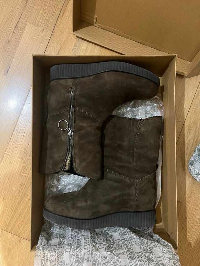 Botas Marrones Media Caña Talla 38