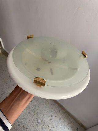 Lámpara de techo cristal y metal