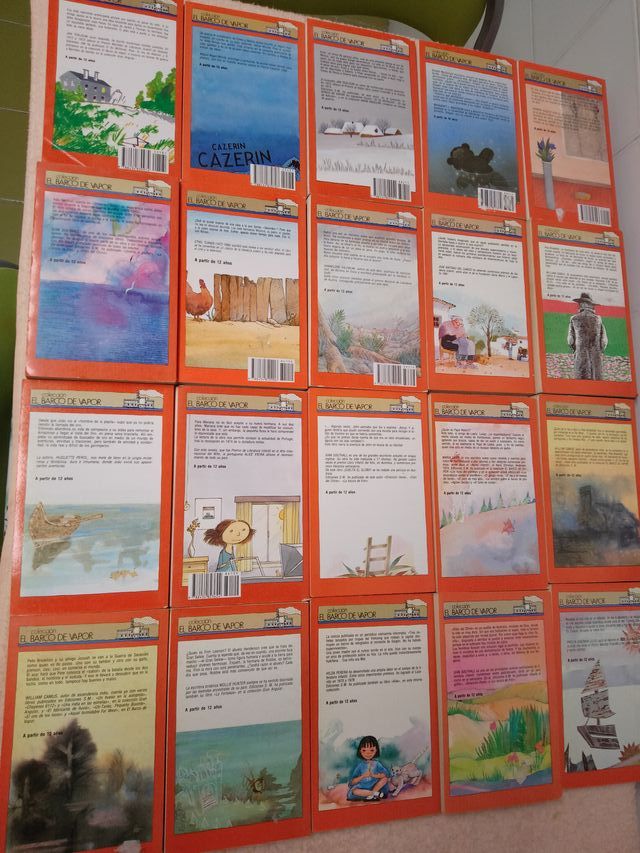 LOTE (VIII) DE 20 LIBROS EL BARCO DE VAPOR (rojos)