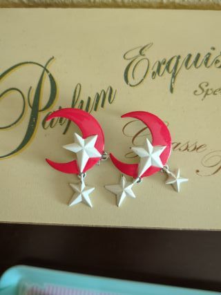 Pendientes vintage luna y estrellas
