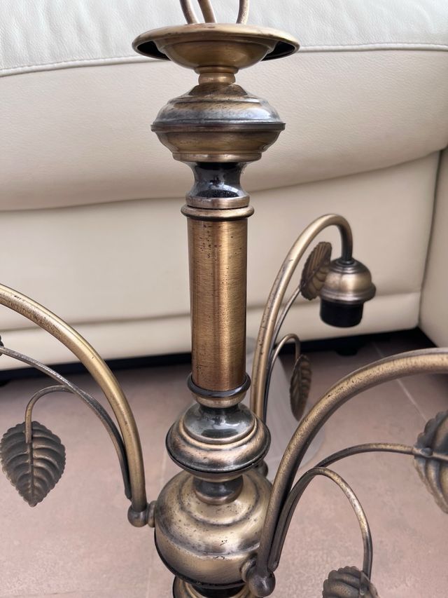 Lámpara de techo 3 brazos dorada