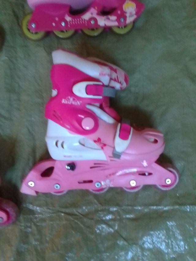 Lote 4 Patines Infantiles Ajustables Rosas