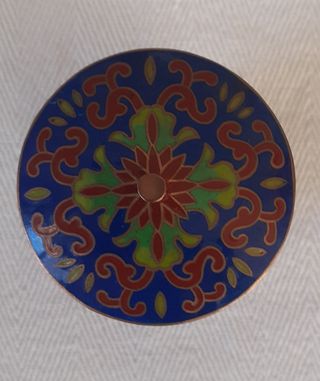 Vaso miniatura decorato Cloisonné vintage