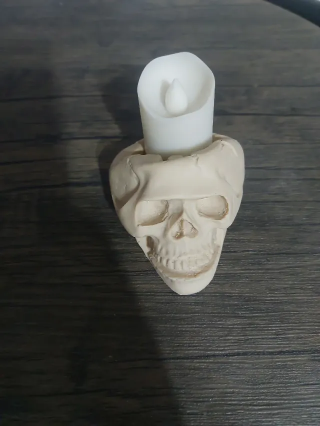 Calavera de resina decorativa