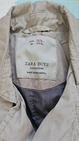 Trench Zara niño beige