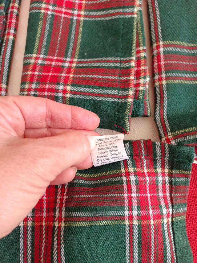 Packs 6 servilletas tela Navidad cuadros