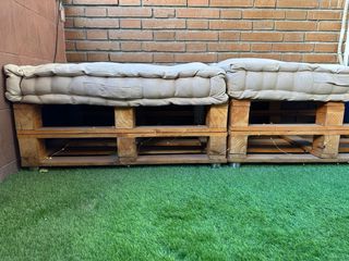 Sofá de Palets Beige y Marrón