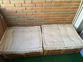 Sofá de Palets Beige y Marrón